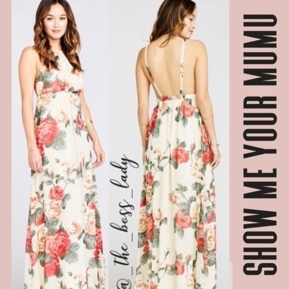 SMYM Show Me Your Mumu maxi dress floral wedding event